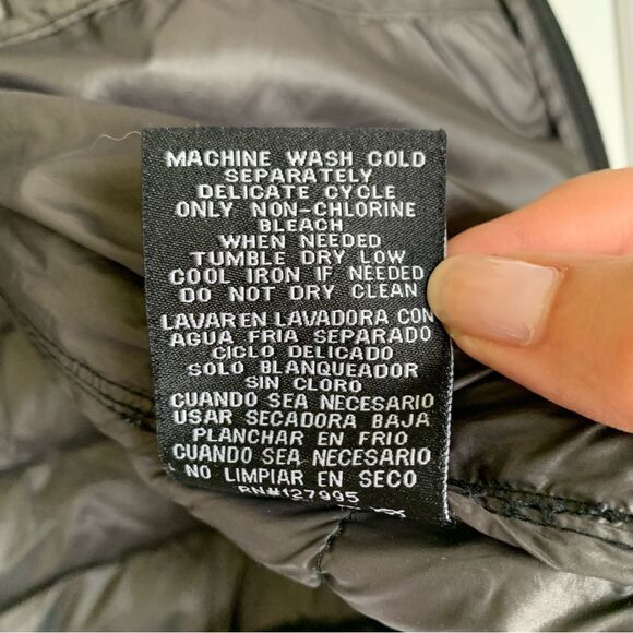 Men's Medium Black Down Puffer Vest Full Zip & Zip Povkets Hawke & Co - Picture 7 of 8